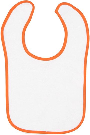 Rabbit Skins Infant Contrast Trim Terry Bib